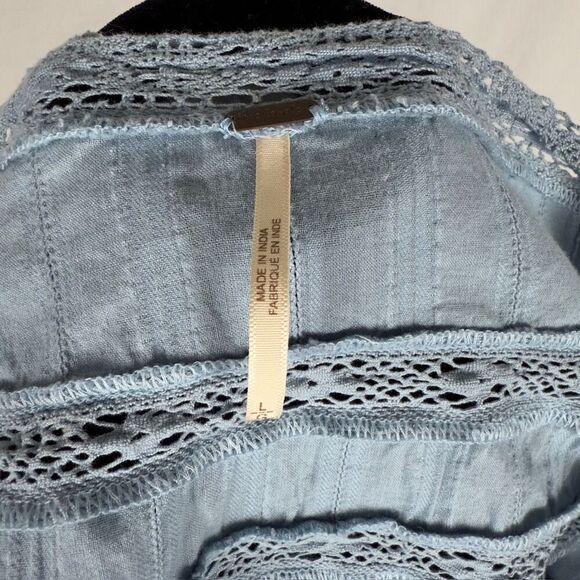 Free People Blue Crop Top - Picture 7 of 9